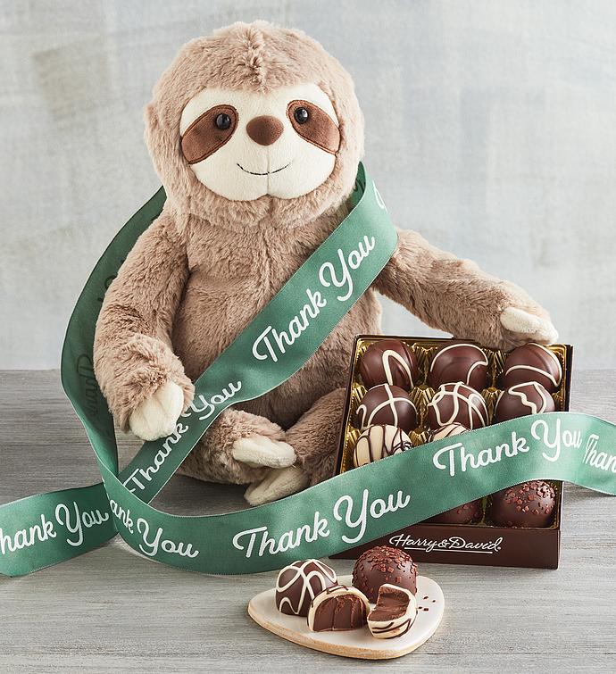 &#34;Thank You&#34; Sloth Plush with Truffles